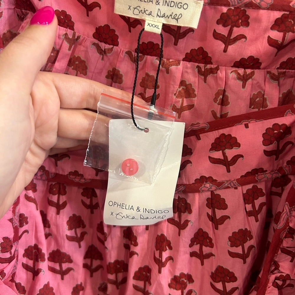 NWT Ophelia & Indigo x Erica Davies Pink Mae Top Size XXXL - Picture 4 of 10